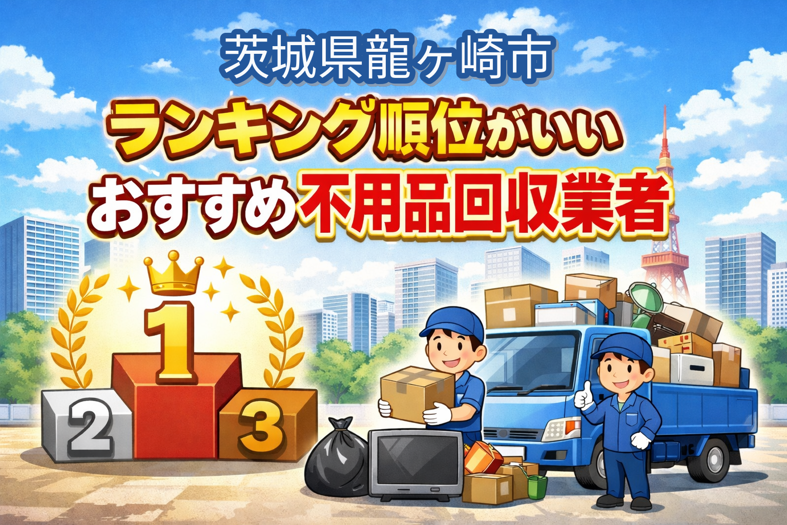 茨城県龍ヶ崎市　ランキング順位がいいおすすめ不用品回収業者